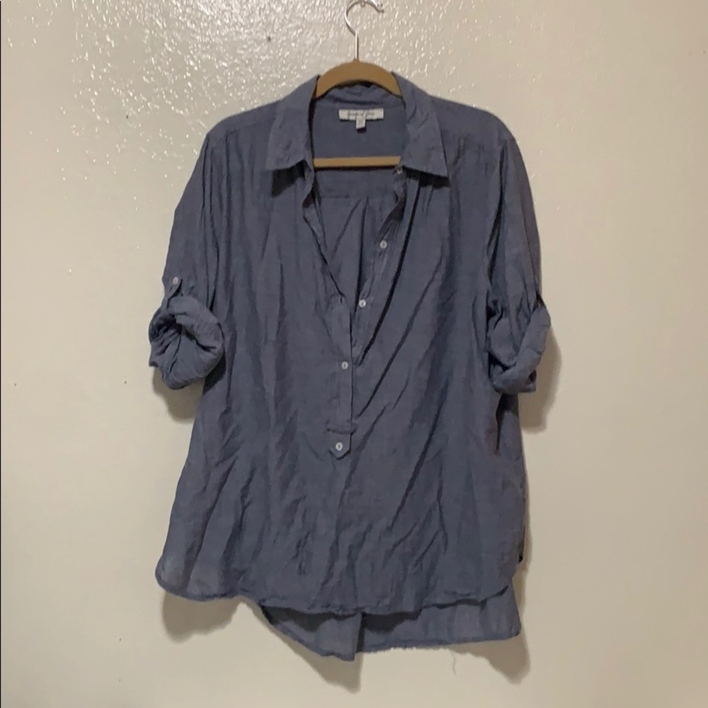 Boyfriend half button up shirt
